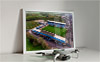 Framed Poster showing Aerial Photograph of Carlisle United - Brunton Park
