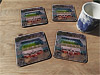 Cork drink coaster showing Aerial Photograph of Celtic - Celtic Park