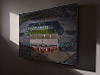 Fine Art Canvas showing Aerial Photograph of Celtic - Celtic Park