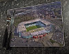 Wooden cork placemat showing Aerial Photograph of Celtic - Celtic Park