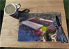 Wooden cork placemat showing Aerial Photograph of Charlton Athletic - The Valley
