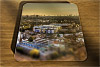 Cork drink coaster showing Aerial Photograph of Chelsea - Stamford Bridge