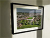 Extra Large Classic Mounted and Framed Fine Art Print showing Aerial Photograph of Cheltenham Town - Whaddon Road
