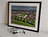 Extra Large Classic Mounted and Framed Fine Art Print showing Aerial Photograph of Cheltenham Town - Whaddon Road Extra Large Classic Mounted and Framed Fine Art Print showing Aerial Photograph of Cheltenham Town - Whaddon Road