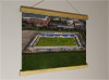 42cm / 16.5" poster hanger with 12x16" landscape print showing Aerial Photograph of Chester - Swansway Chester Stadium