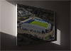 Fine Art Canvas showing Aerial Photograph of Chesterfield - B2net Stadium