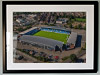 Extra Large Classic Mounted and Framed Fine Art Print showing Aerial Photograph of Chesterfield - B2net Stadium