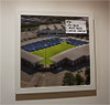 Premium Framed Cork Pin Board showing Aerial Photograph of Chesterfield - B2net Stadium