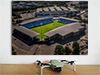 Fine Art Poster showing Aerial Photograph of Chesterfield - B2net Stadium