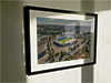 Extra Large Classic Mounted and Framed Fine Art Print showing Aerial Photograph of Chesterfield - B2net Stadium