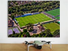Fine Art Poster showing Aerial Photograph of Chippenham Town - Hardenhuish Park
