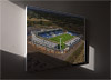Fine Art Canvas showing Aerial Photograph of Colchester United - Weston Homes Community Stadium