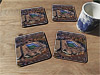Cork drink coaster showing Aerial Photograph of Coventry City - Ricoh Arena