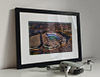 Classic Mounted and Framed Fine Art Print showing Aerial Photograph of Coventry City - Ricoh Arena