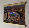 42cm / 16.5" poster hanger with 12x16" landscape print showing Aerial Photograph of Coventry City - Ricoh Arena