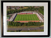 Extra Large Classic Mounted and Framed Fine Art Print showing Aerial Photograph of Crawley Town - Broadfield Stadium