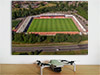 Fine Art Poster showing Aerial Photograph of Crawley Town - Broadfield Stadium