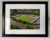 Classic Mounted and Framed Fine Art Print showing Aerial Photograph of Crawley Town - Broadfield Stadium