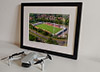 Classic Mounted and Framed Fine Art Print showing Aerial Photograph of Crawley Town - Broadfield Stadium
