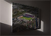 Fine Art Canvas showing Aerial Photograph of Crewe Alexandra - Alexandra Stadium