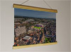 42cm / 16.5" poster hanger with 12x16" landscape print showing Aerial Photograph of Crewe Alexandra - Alexandra Stadium