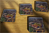 Cork drink coaster showing Aerial Photograph of Dartford - Princes Park