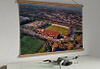 A 62cm / 24.4" poster hanger with 18x24" landscape print showing Aerial Photograph of Dartford - Princes Park