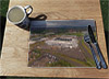 Wooden cork placemat showing Aerial Photograph of Derby County - Pride Park