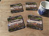 Aerial Photograph of Derby County - Pride Park Cork drink coaster showing Aerial Photograph of Derby County - Pride Park
