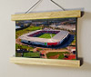 22.5cm / 8.9"  poster hanger with 6x8" landscape print showing Aerial Photograph of Doncaster Rovers - Keepmoat Stadium