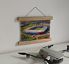 22.5cm / 8.9"  poster hanger with 6x8" landscape print showing Aerial Photograph of Doncaster Rovers - Keepmoat Stadium