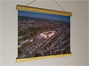 42cm / 16.5" poster hanger with 12x16" landscape print showing Aerial Photograph of Dunfermline - East End Park