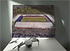 Fine Art Canvas showing Aerial Photograph of Dunfermline - East End Park