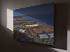 Fine Art Canvas showing Aerial Photograph of East Fife - Bayview Stadium