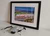 Classic Mounted and Framed Fine Art Print showing Aerial Photograph of East Fife - Bayview Stadium