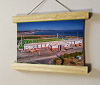 22.5cm / 8.9"  poster hanger with 6x8" landscape print showing Aerial Photograph of East Fife - Bayview Stadium