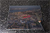 Rectangular glass cuttingboard showing Aerial Photograph of Ebbsfleet United - Stonebridge Road