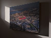 Fine Art Canvas showing Aerial Photograph of Ebbsfleet United - Stonebridge Road