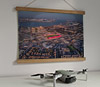 42cm / 16.5" poster hanger with 12x16" landscape print showing Aerial Photograph of Ebbsfleet United - Stonebridge Road