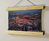 22.5cm / 8.9"  poster hanger with 6x8" landscape print showing Aerial Photograph of Ebbsfleet United - Stonebridge Road