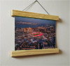 22.5cm / 8.9"  poster hanger with 6x8" landscape print showing Aerial Photograph of Ebbsfleet United - Stonebridge Road