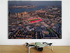 Fine Art Poster showing Aerial Photograph of Ebbsfleet United - Stonebridge Road