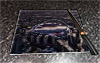 Rectangular glass cuttingboard showing Aerial Photograph of England - Wembley