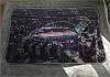 Large white fleece Blanket showing Aerial Photograph of England - Wembley
