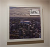 Premium Framed Cork Pin Board showing Aerial Photograph of England - Wembley