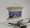 22.5cm / 8.9"  poster hanger with 6x8" landscape print showing Aerial Photograph of England - Wembley