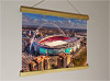 42cm / 16.5" poster hanger with 12x16" landscape print showing Aerial Photograph of England - Wembley