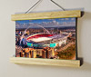 22.5cm / 8.9"  poster hanger with 6x8" landscape print showing Aerial Photograph of England - Wembley