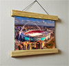 22.5cm / 8.9"  poster hanger with 6x8" landscape print showing Aerial Photograph of England - Wembley