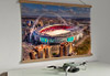 A 62cm / 24.4" poster hanger with 18x24" landscape print showing Aerial Photograph of England - Wembley